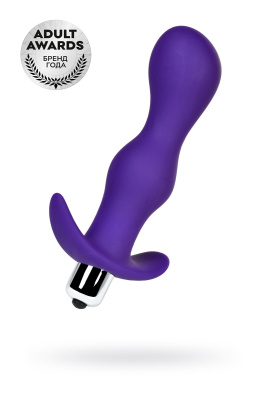 Анальная пробка с вибрацией A-Toys by TOYFA Kamet, размер L, силикон, фиолетовая, 14 см (0T-00014551