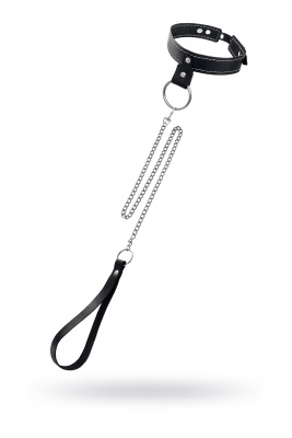 Ошейник Pecado BDSM, однослойный Pecado BDSM, узкий, натуральная кожа, черный (УТ-00002382)