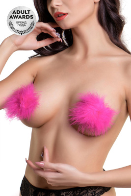 Пэстис Erolanta Cyndi, круглые, с пухом, розовый (0T-00011989)