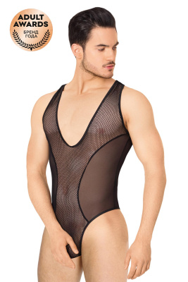 Боди из сетки мужское SoftLine Collection, черный, M/L (0T-00015032)