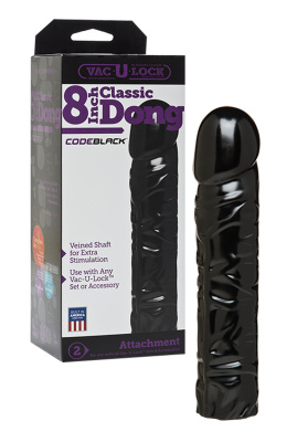 Насадка для страпон систем фаллоимитатор реалистик Vac-U-Lock CodeBlack (1016-01 BX DJ)