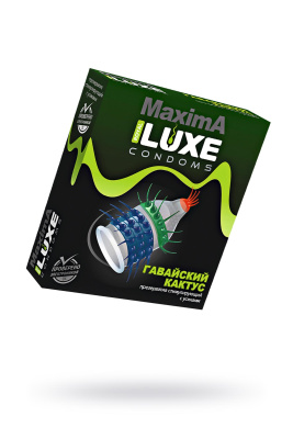 Презервативы Luxe, maxima, Гавайский кактус, 18 см, 5.2 см, 1 шт. (0T-00010911)