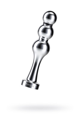 Фаллоимитатор Mystim Bold Boris, электростимуляция, хирургическая сталь, серебряный, 14 см (0T-00012