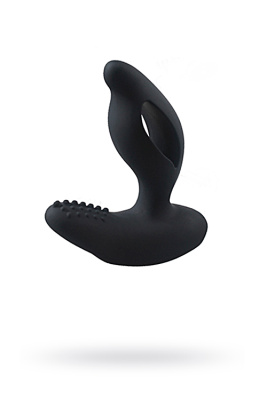 Стимулятор простаты Levett Titus, силикон, черный, 13 см (0T-00008815)