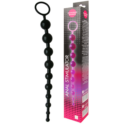 Стимулятор анальный (цепочка) ANAL STIMULATOR цвет чёрный L 260 мм D 25x22x10 мм (EE-10120-1)
